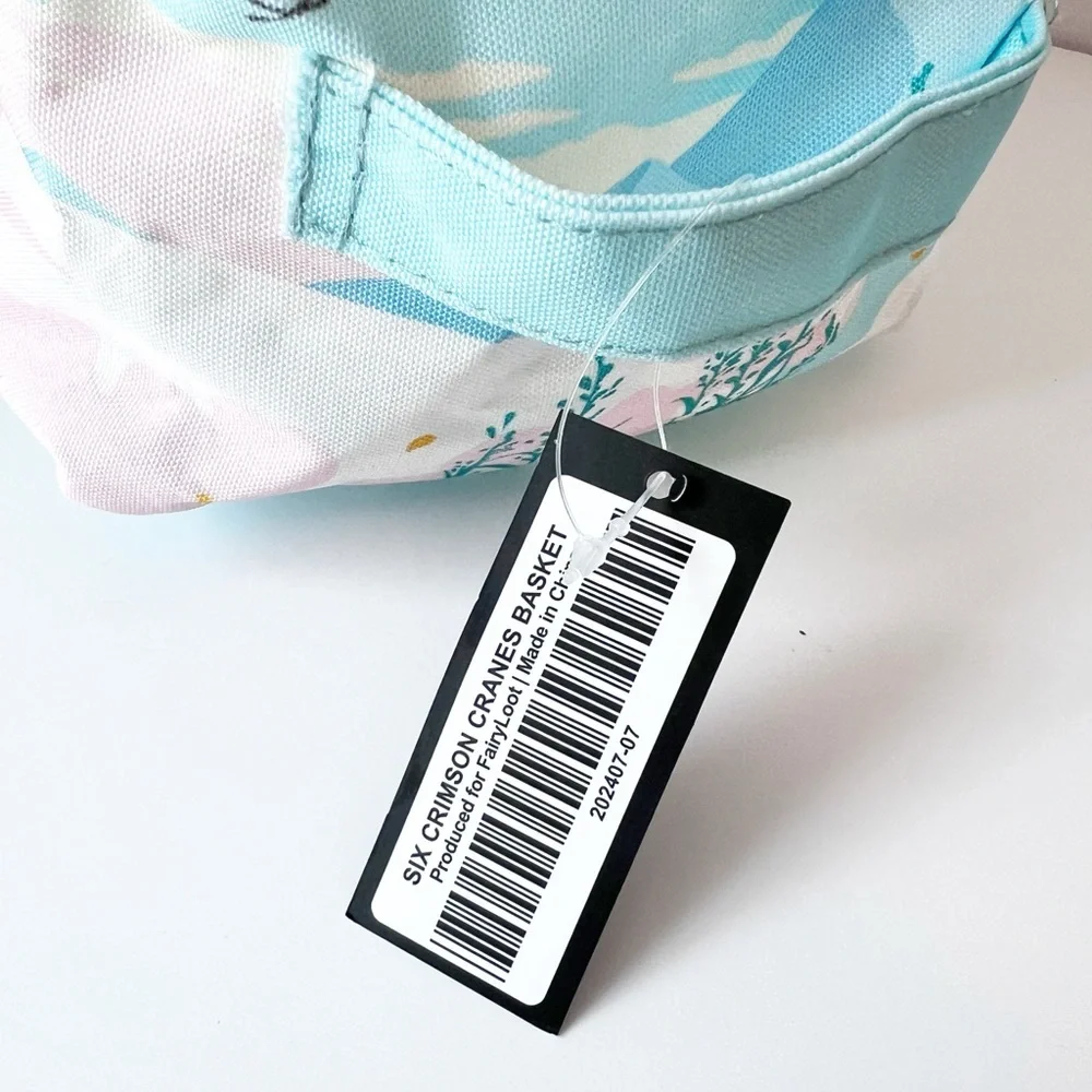 Fairyloot Six Crimson Cranes‎ Basket Blue Pink Elizabeth Lim Bookish Storage Bin